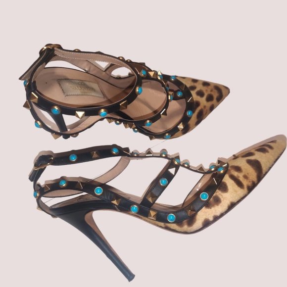 Valentino Garavani Rockstud Leopard Stilettos !!! - Picture 4 of 11